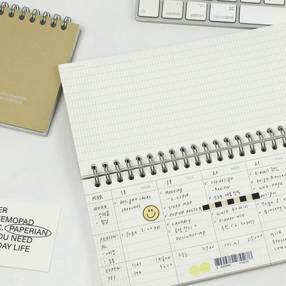 Lists to Live By 3-Row Weekly Scheduler_Pear
