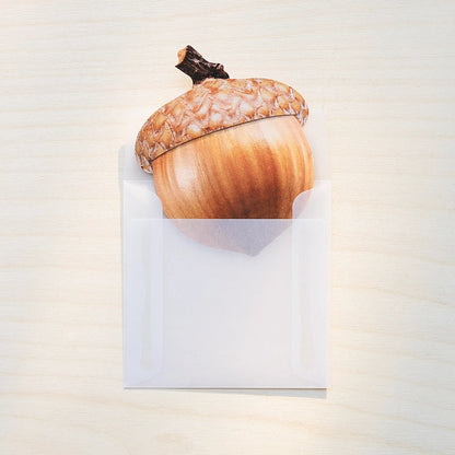 Mini Message Card_Round Acorn