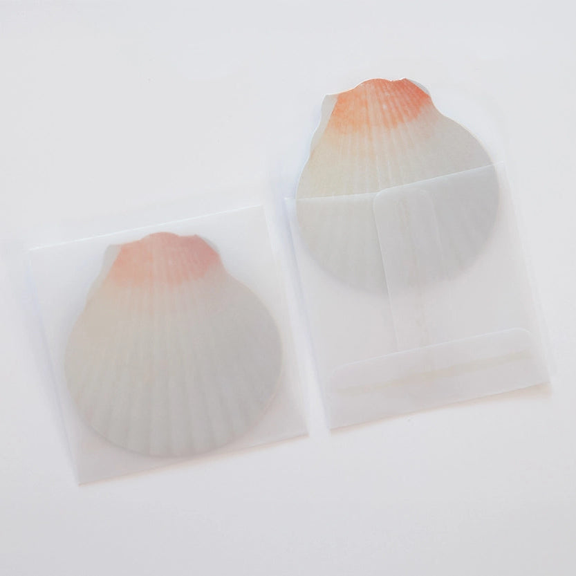 Mini Message Card_Peach Scallop