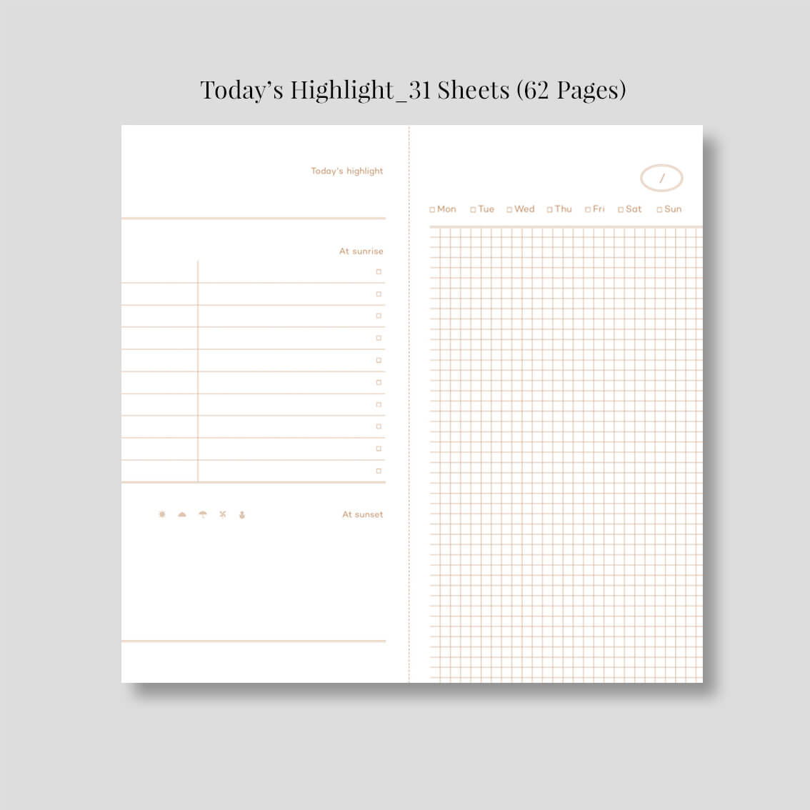 Sunset Planner Daily