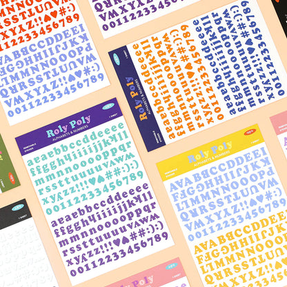 Roly Poly Alphabets & Numbers Sticker