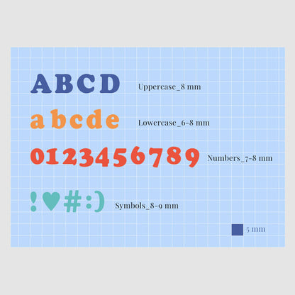 Roly Poly Alphabets & Numbers Sticker