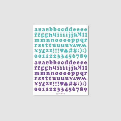 Roly Poly Alphabets & Numbers Sticker