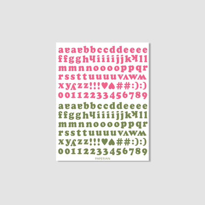 Roly Poly Alphabets & Numbers Sticker
