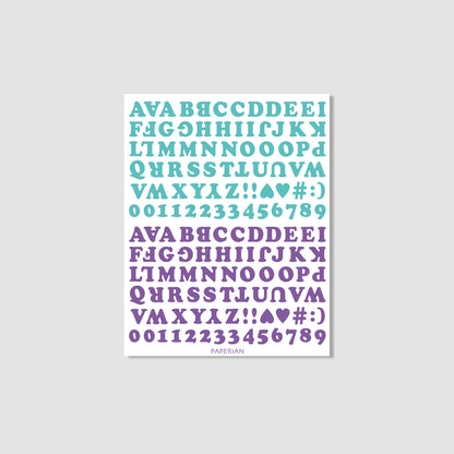 Roly Poly Alphabets & Numbers Sticker