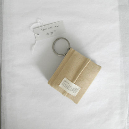 Room Note_Mini Beige Keyring (Handmade)