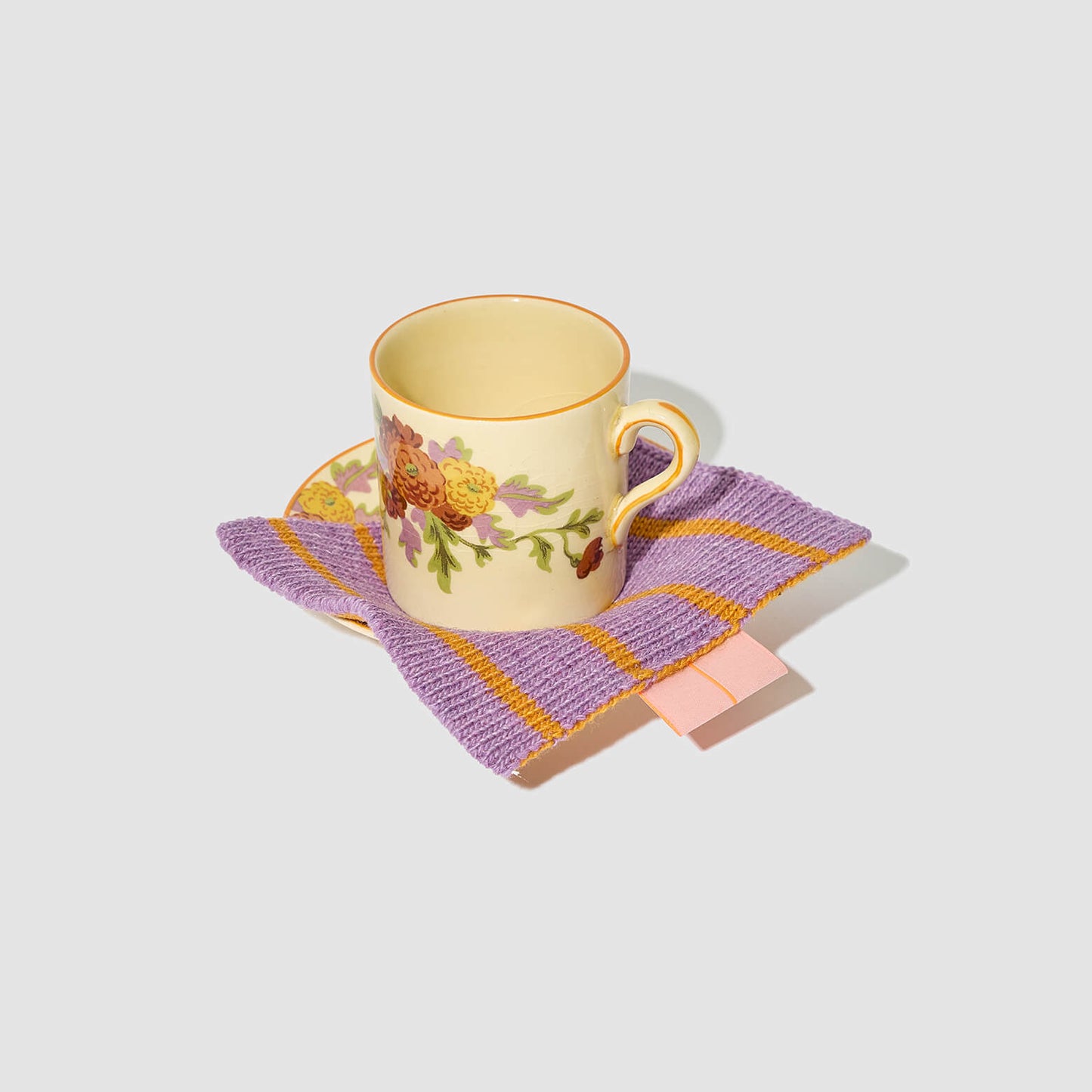 Wool Coaster No.1_Purple Mustard