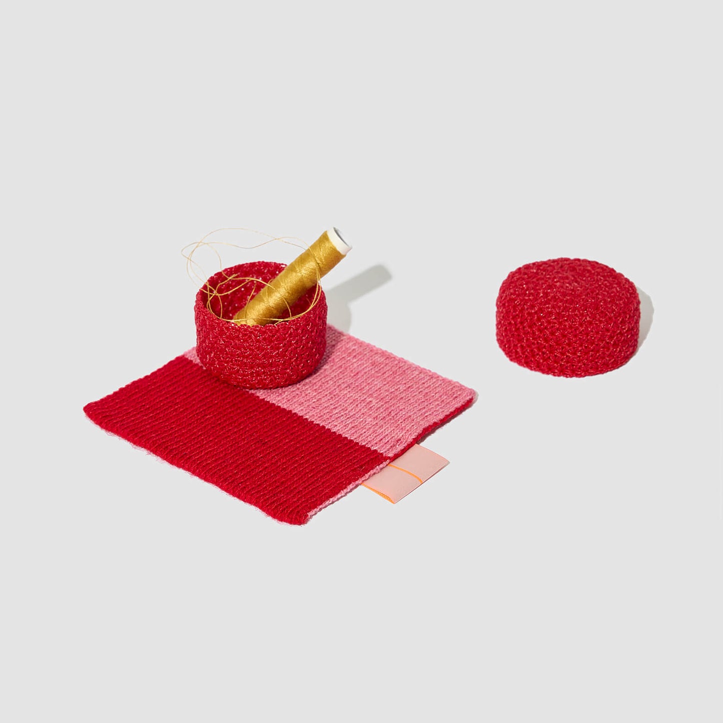 Wool Coaster No.1_Pink Red