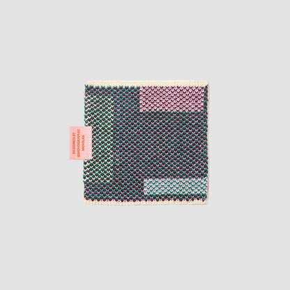 Wool Coaster Patchwork_Green Purple