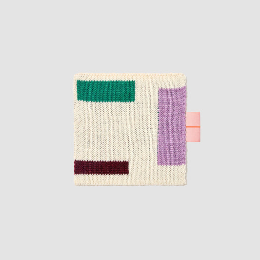 Wool Coaster Patchwork_Green Purple