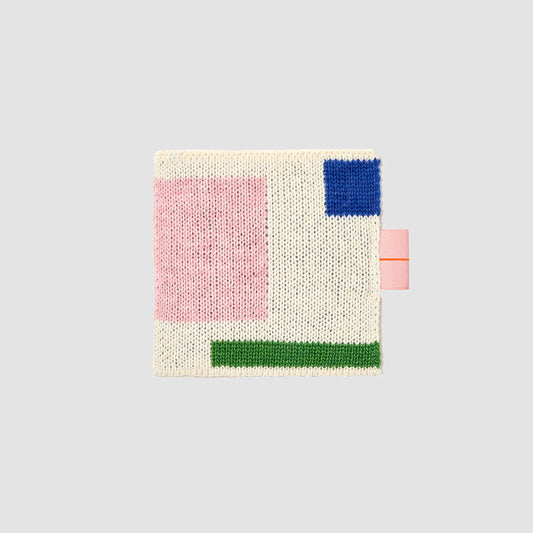 Wool Coaster Patchwork_Light Pink Blue