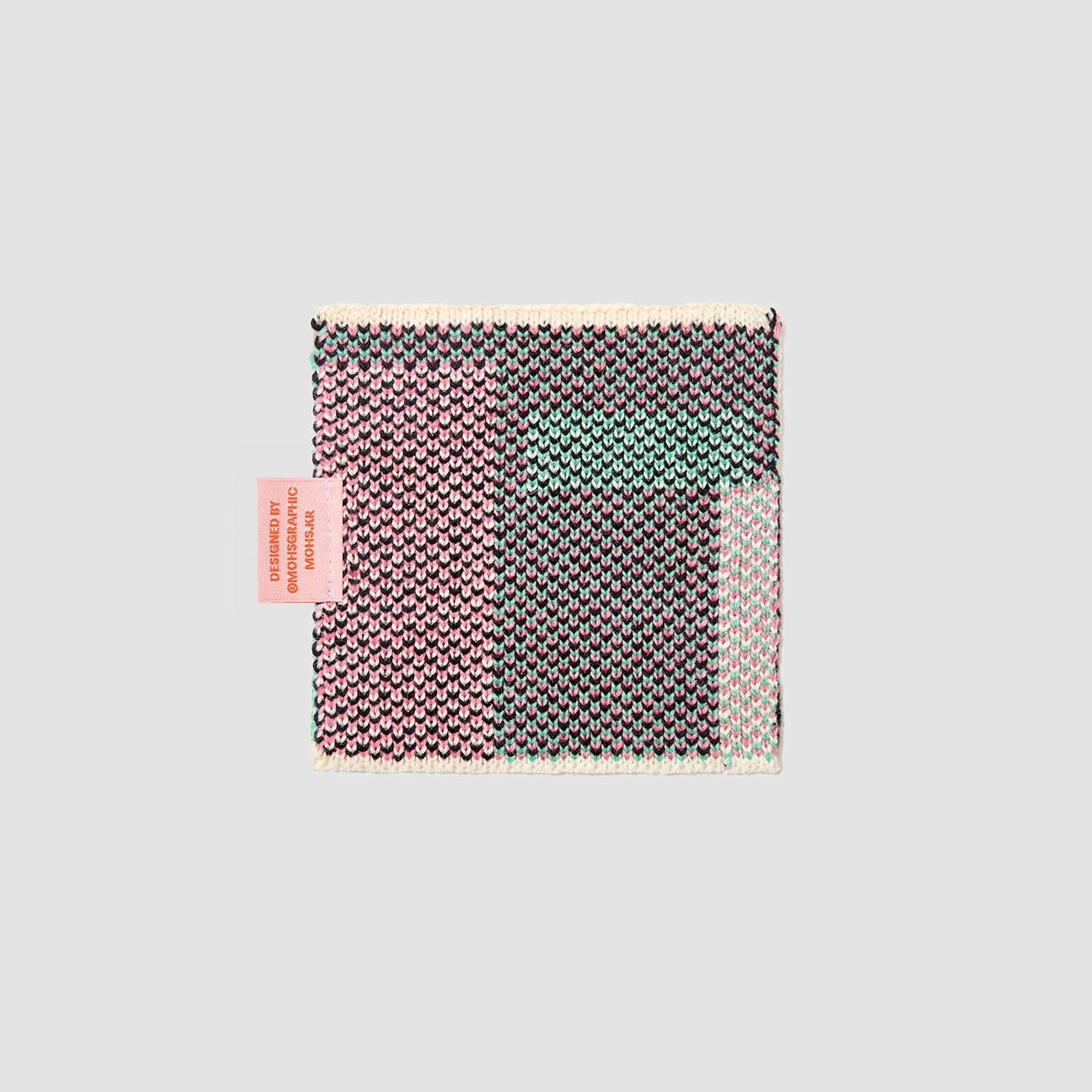 Wool Coaster Patchwork_Black Mint
