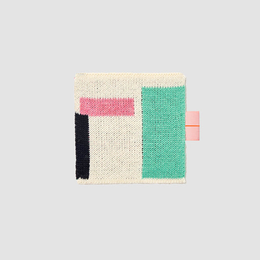 Wool Coaster Patchwork_Black Mint