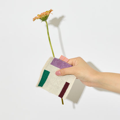 Wool Coaster Patchwork_Green Purple