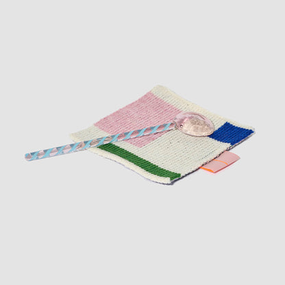 Wool Coaster Patchwork_Light Pink Blue