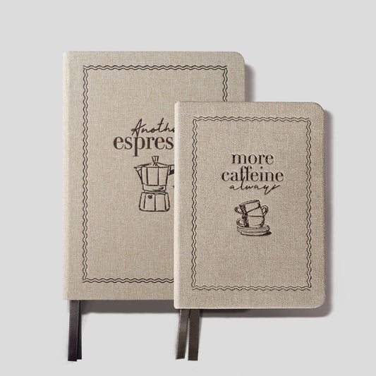 Linen Notebook A5 / A6_Light Coffee