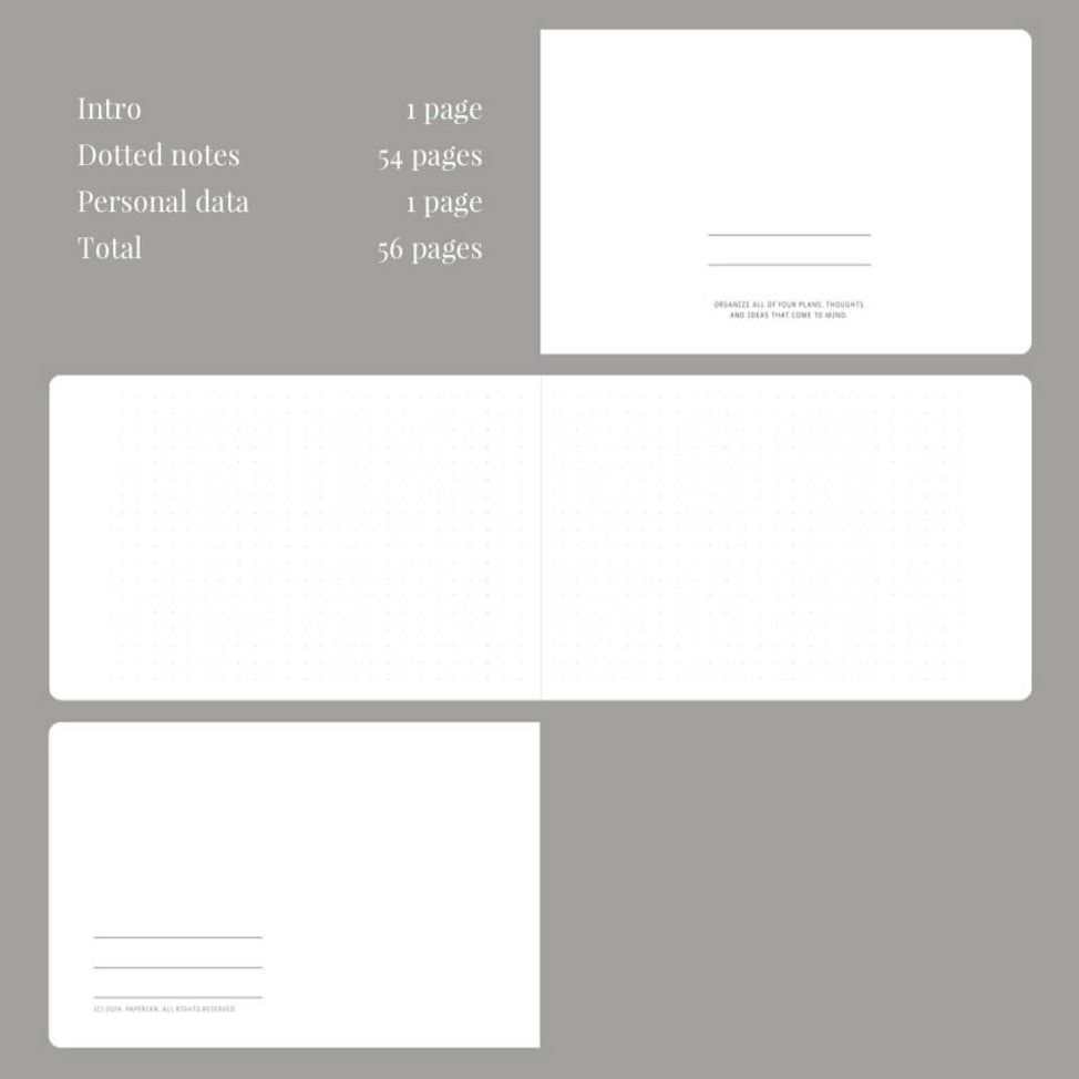 Flat Pocket Note / Dotted