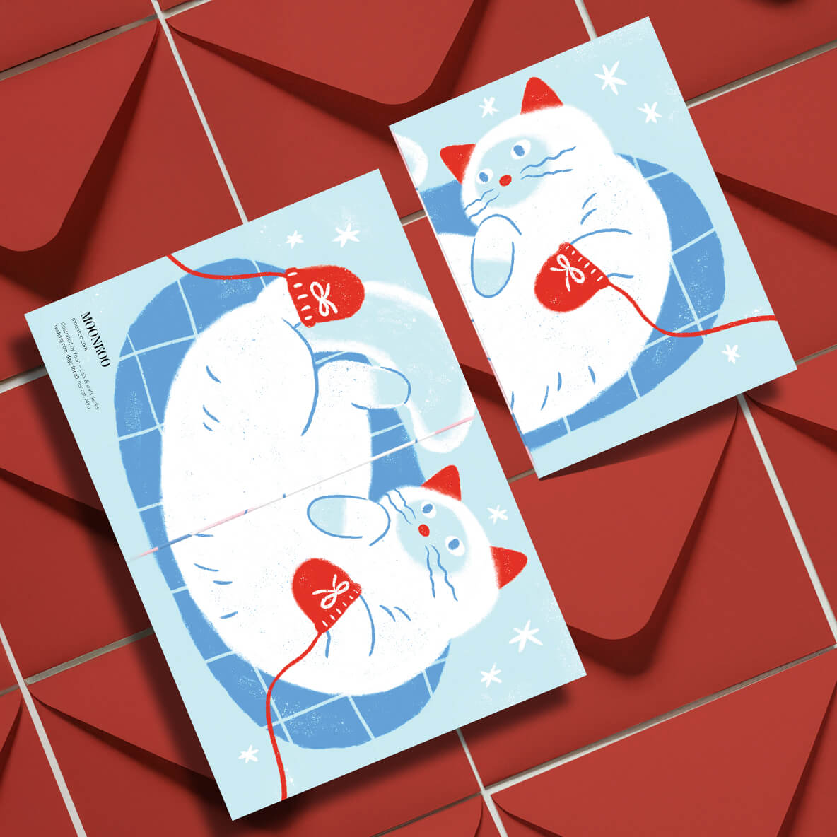 Cat & Knit Series Greeting Card