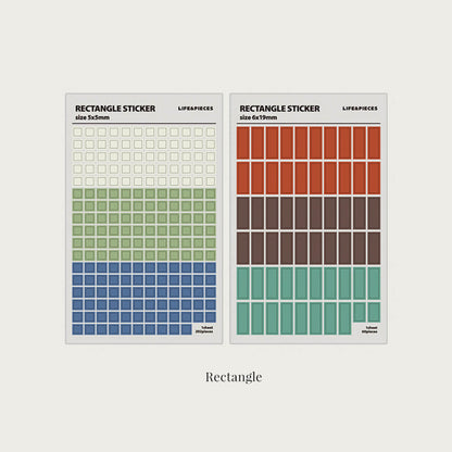 Life & Pieces Shape Sticker Set (Triangle/Square)