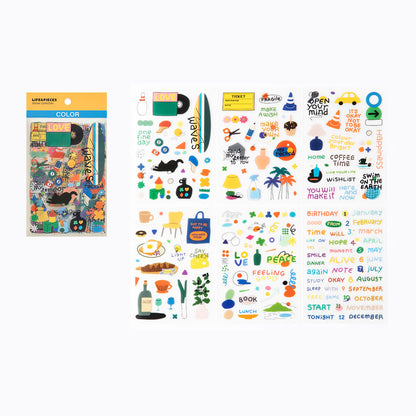 LIFE & PEACES Transparent Sticker Set