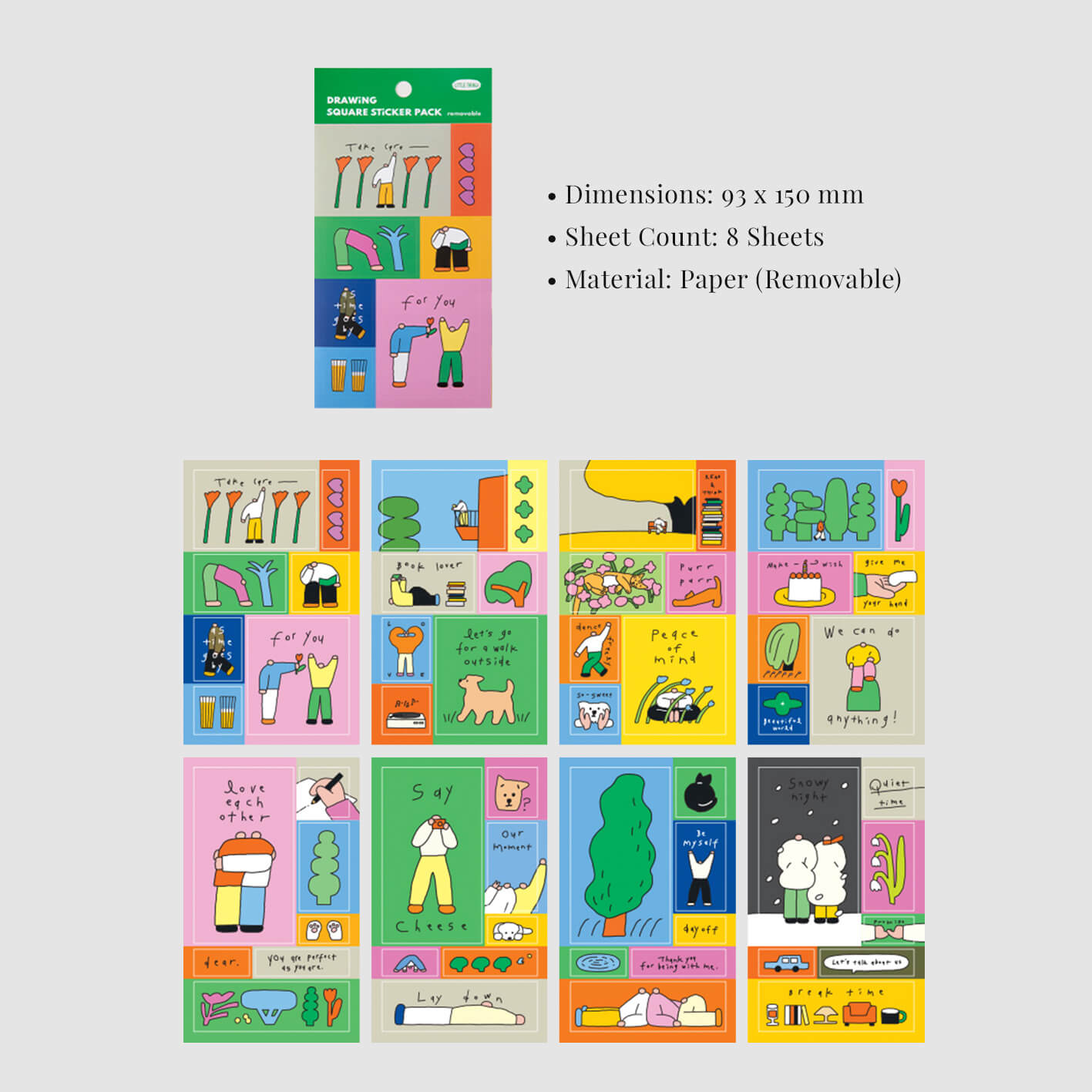 Drawing Square Sticker Set