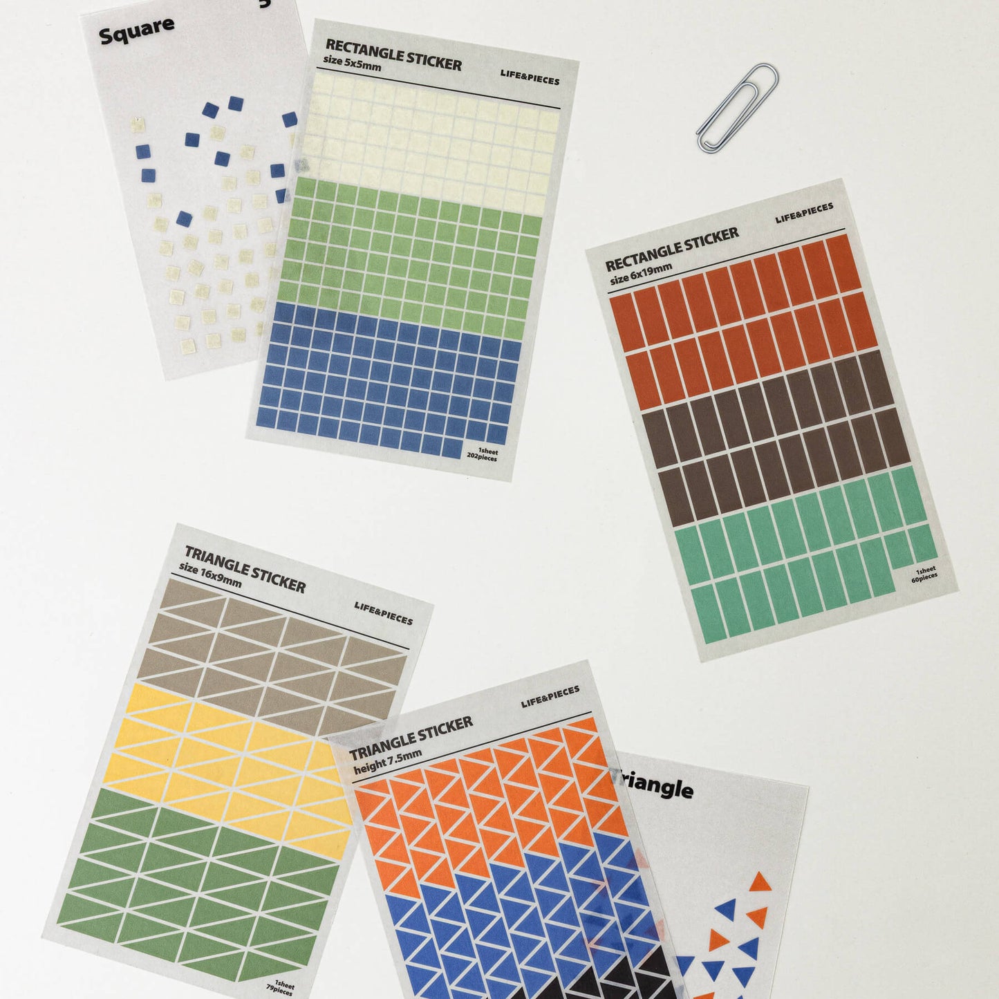 Life & Pieces Shape Sticker Set (Triangle/Square)