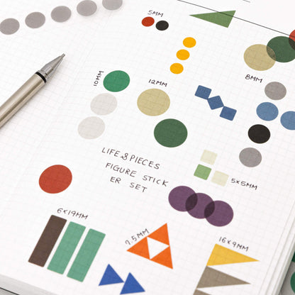 Life & Pieces Shape Sticker Set (Triangle/Square)