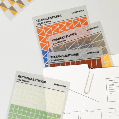 Life & Pieces Shape Sticker Set (Triangle/Square)