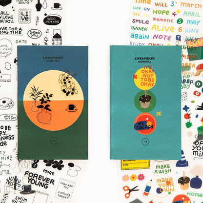 LIFE & PEACES Transparent Sticker Set