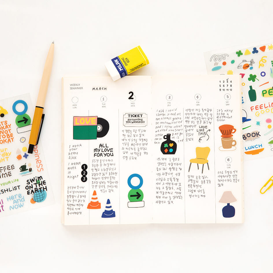 LIFE & PEACES Transparent Sticker Set