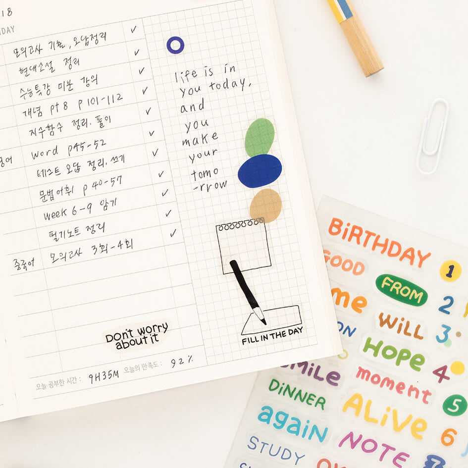 LIFE & PEACES Transparent Sticker Set