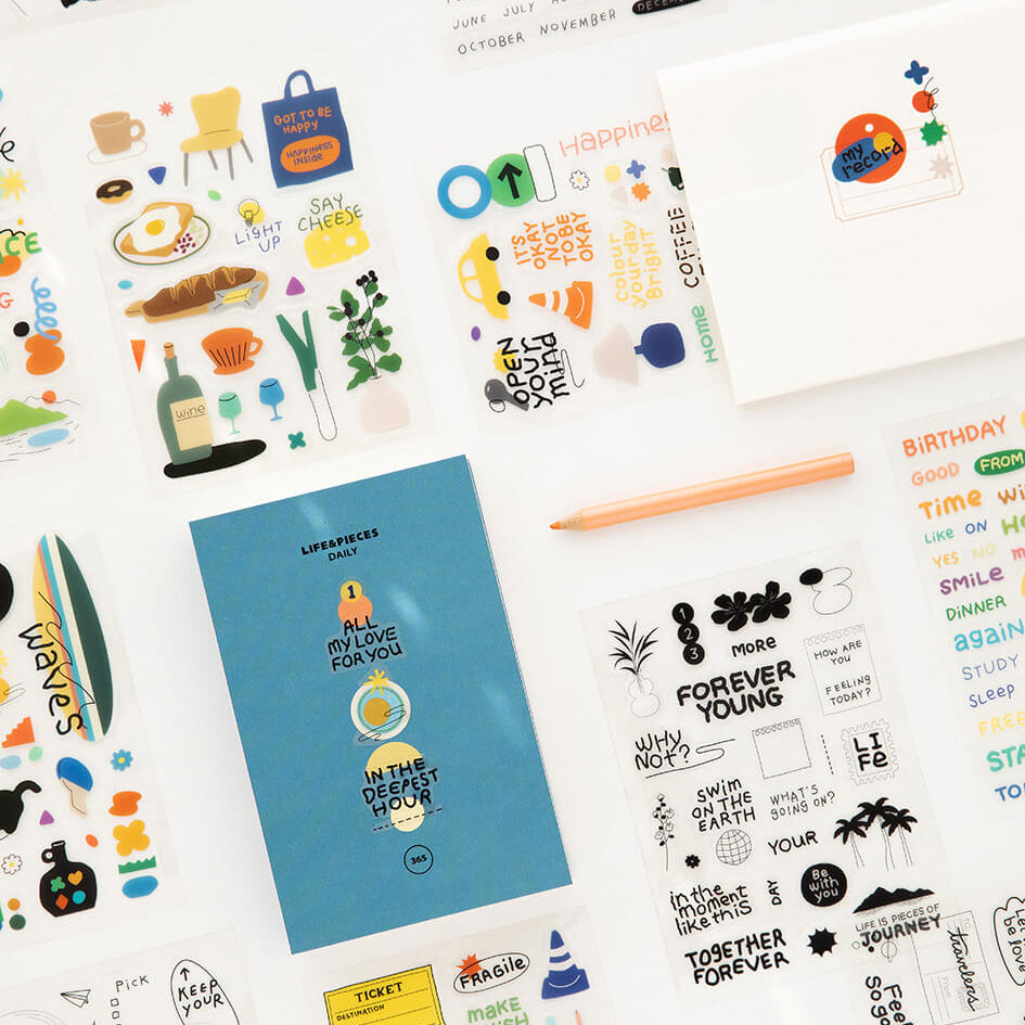 LIFE & PEACES Transparent Sticker Set