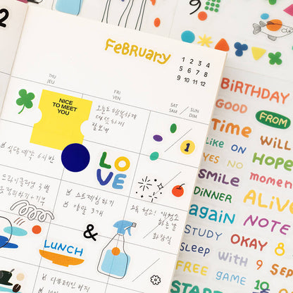 LIFE & PEACES Transparent Sticker Set