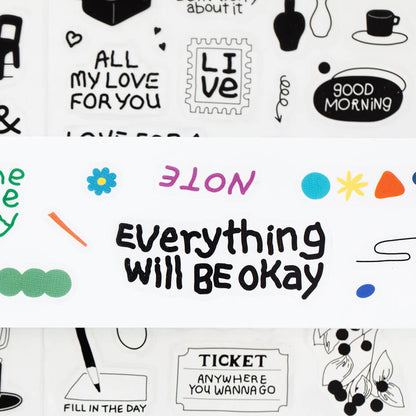 LIFE & PEACES Transparent Sticker Set