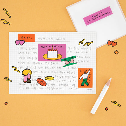 Drawing Square Sticker Set