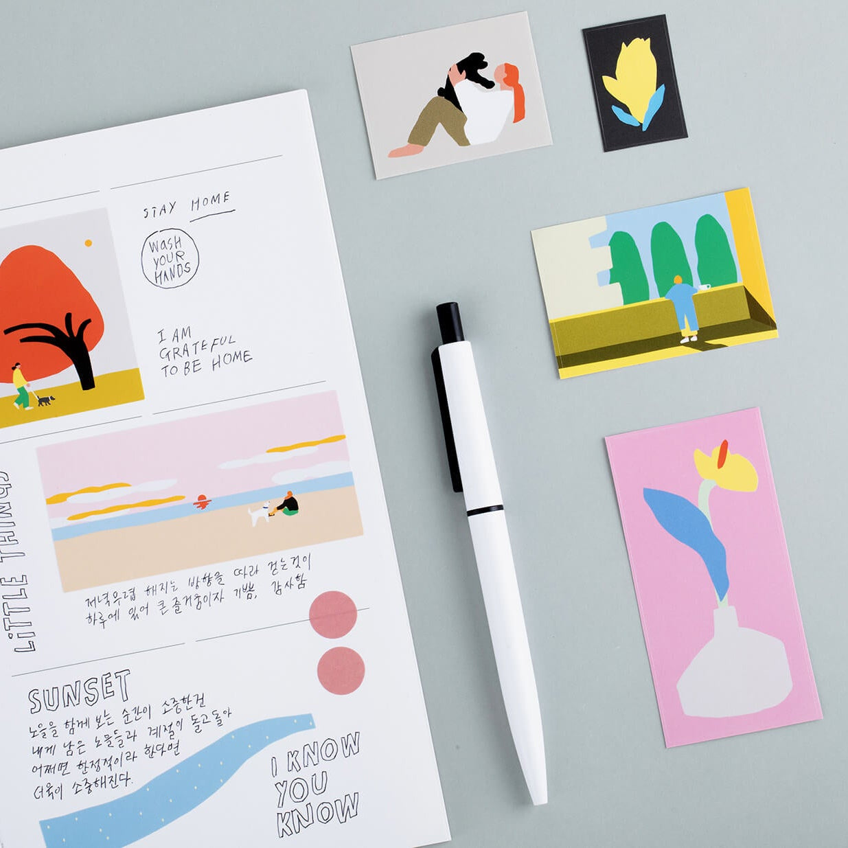 LITTLE THINGS Removable Square Sticker Set