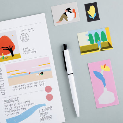 LITTLE THINGS Removable Square Sticker Set