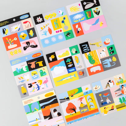 LITTLE THINGS Removable Square Sticker Set