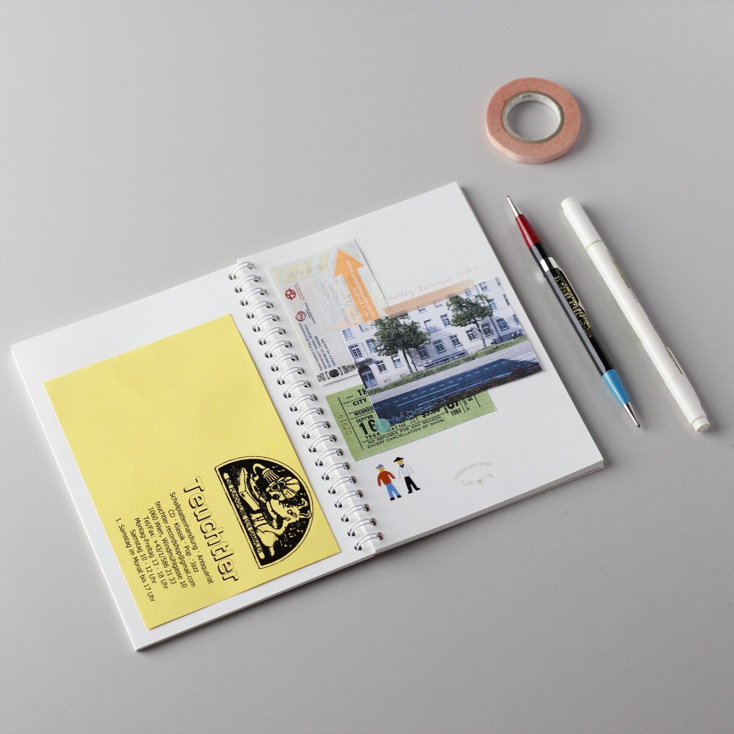 Spiral Notebook_Blue mix