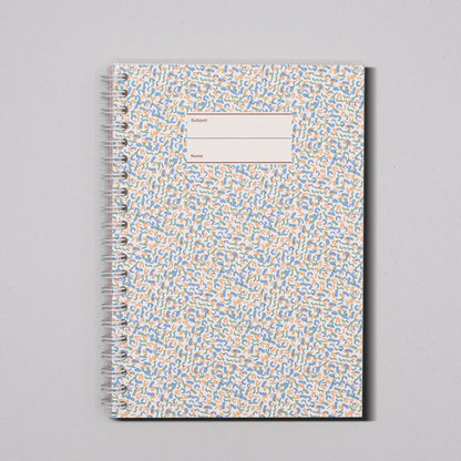 Spiral Notebook_Blue mix