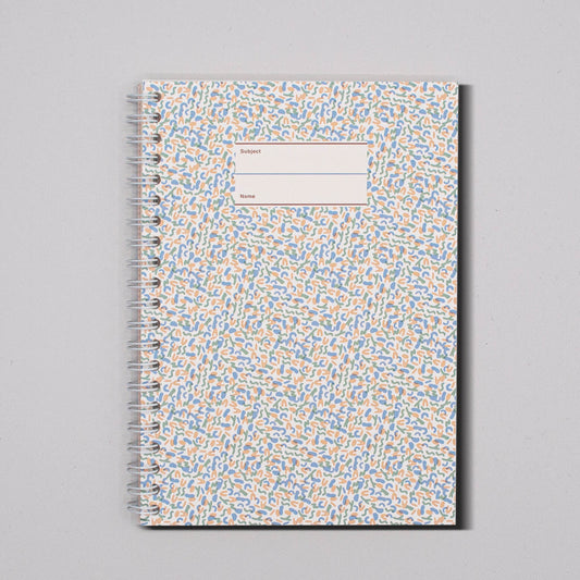 Spiral Notebook_Blue mix