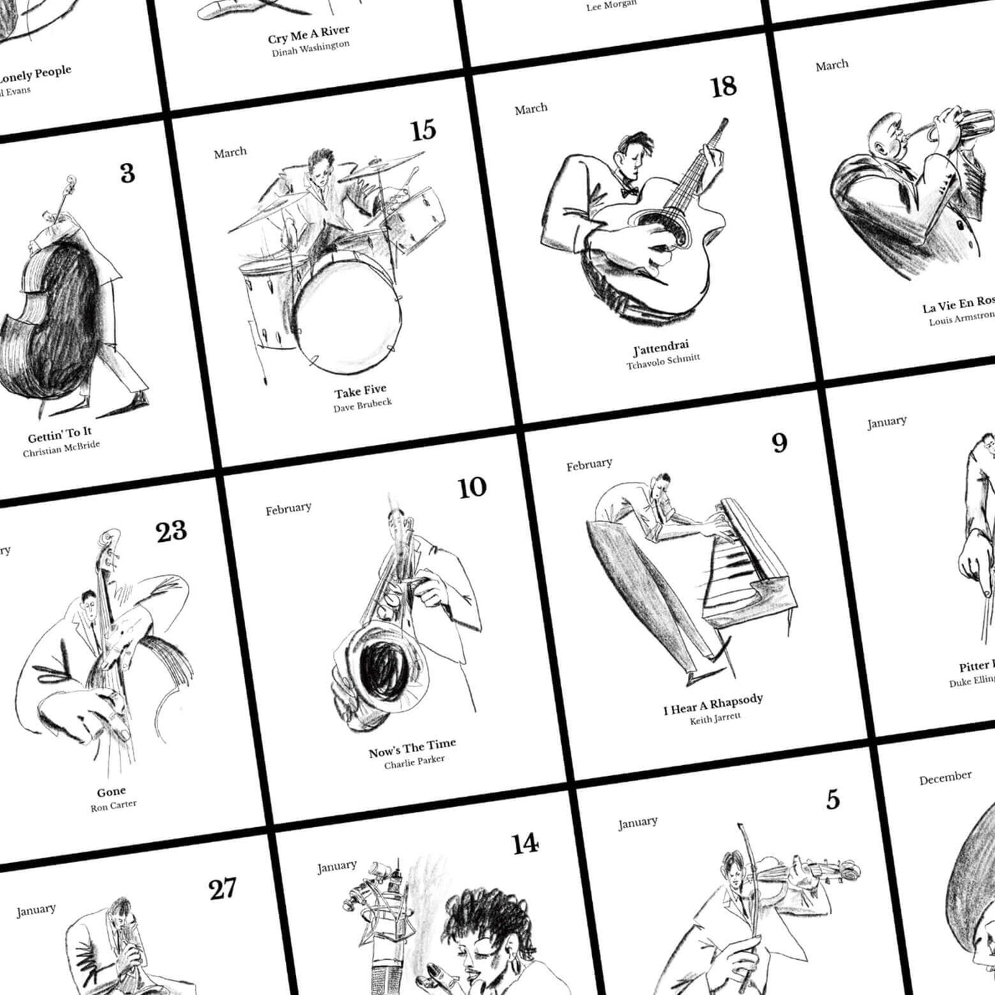 Jazz & Drawings Calendar Vol. 1