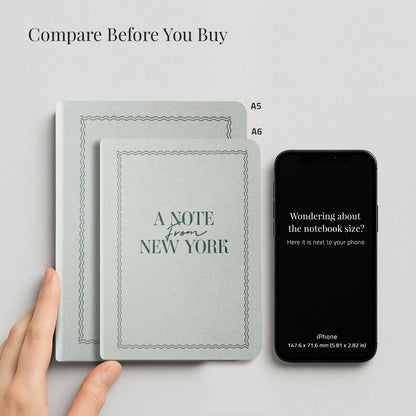 Linen Notebook A5 / A6_Sage Green
