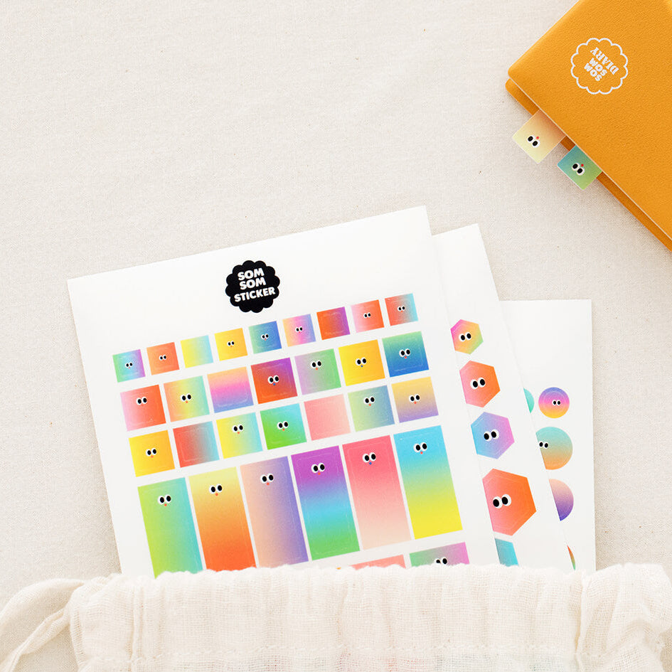 Somsom Gradient Sticker Set (10 Sheets)