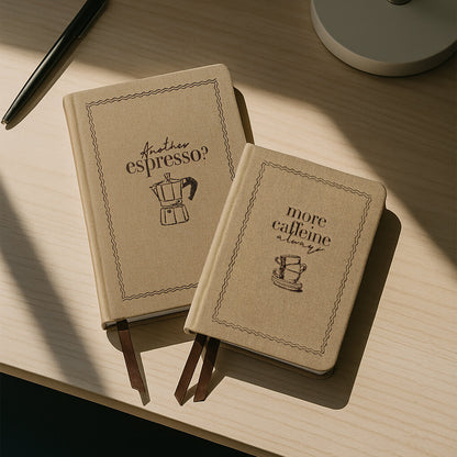 Linen Notebook A5 / A6_Light Coffee