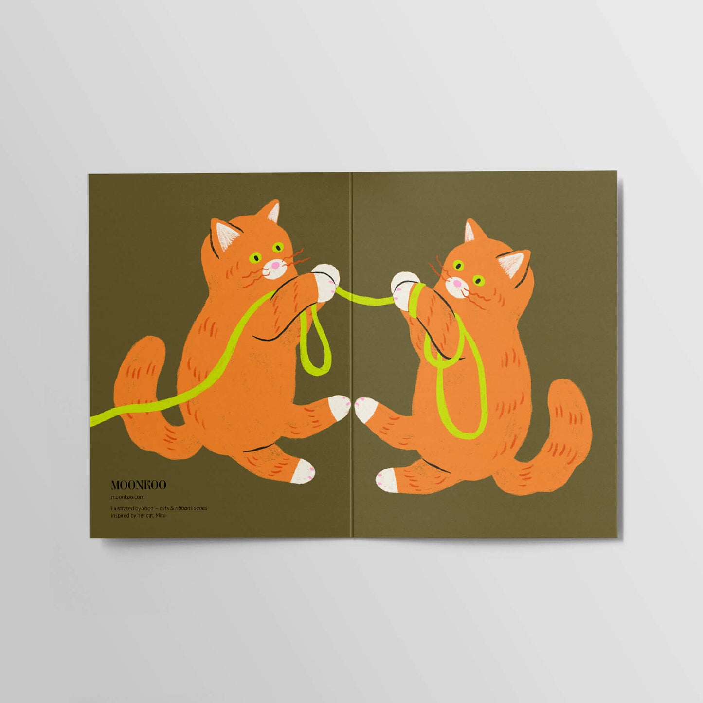 Cats and Ribbons Greeting Card_NR