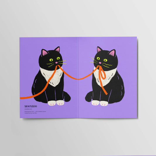 Cats and Ribbons Greeting Card_OR
