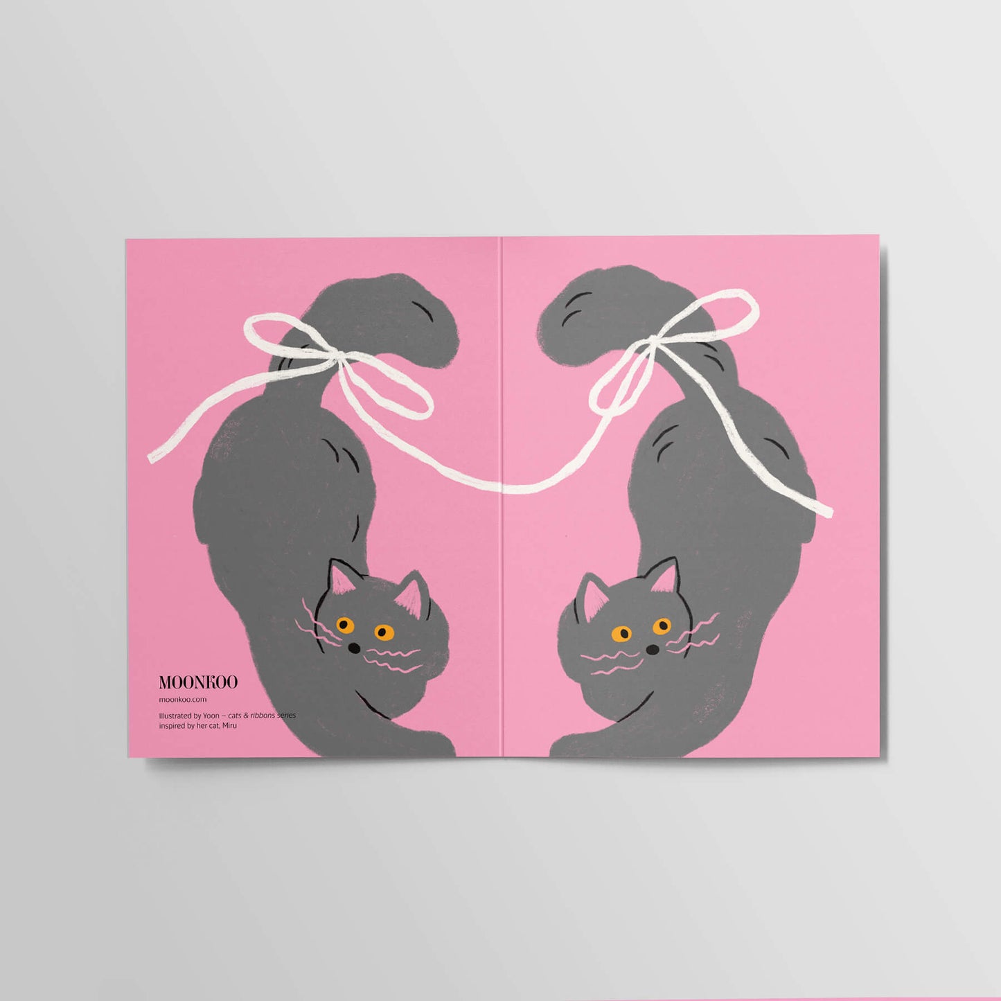 Cats and Ribbons Greeting Card_WR
