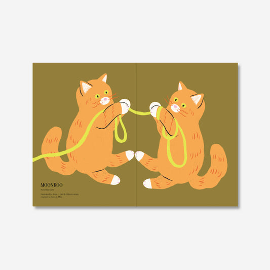Cats and Ribbons Greeting Card_NR