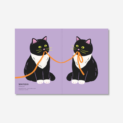 Cats and Ribbons Greeting Card_OR